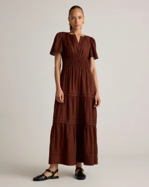 100% European Linen Tiered Maxi Dress