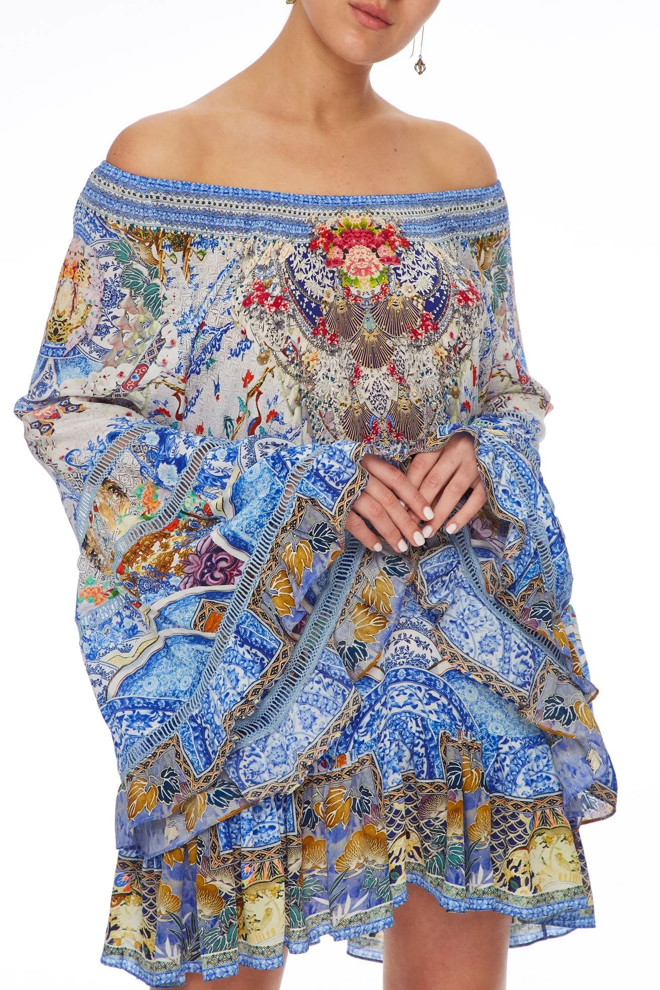 A-LINE FRILL DRESS GEISHA GATEWAYS