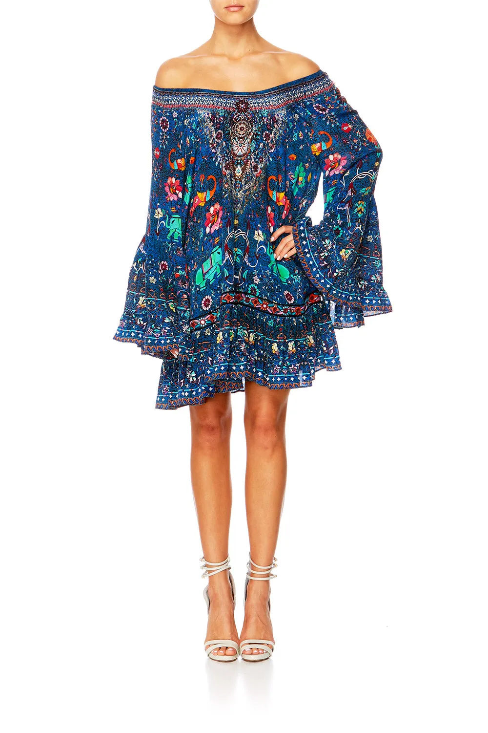 A LINE FRILL DRESS KINDNESS KALEIDOSCOPE