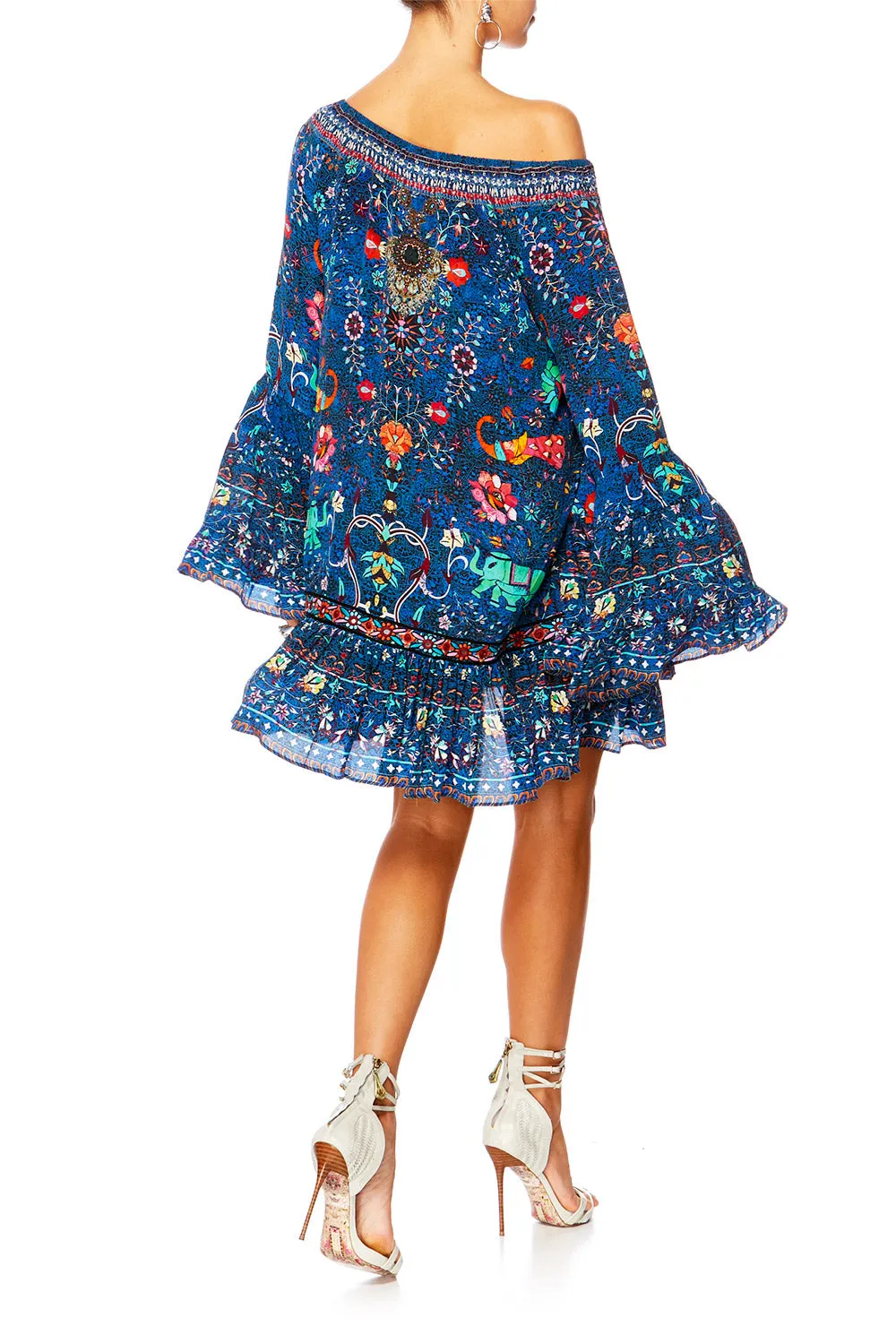A LINE FRILL DRESS KINDNESS KALEIDOSCOPE