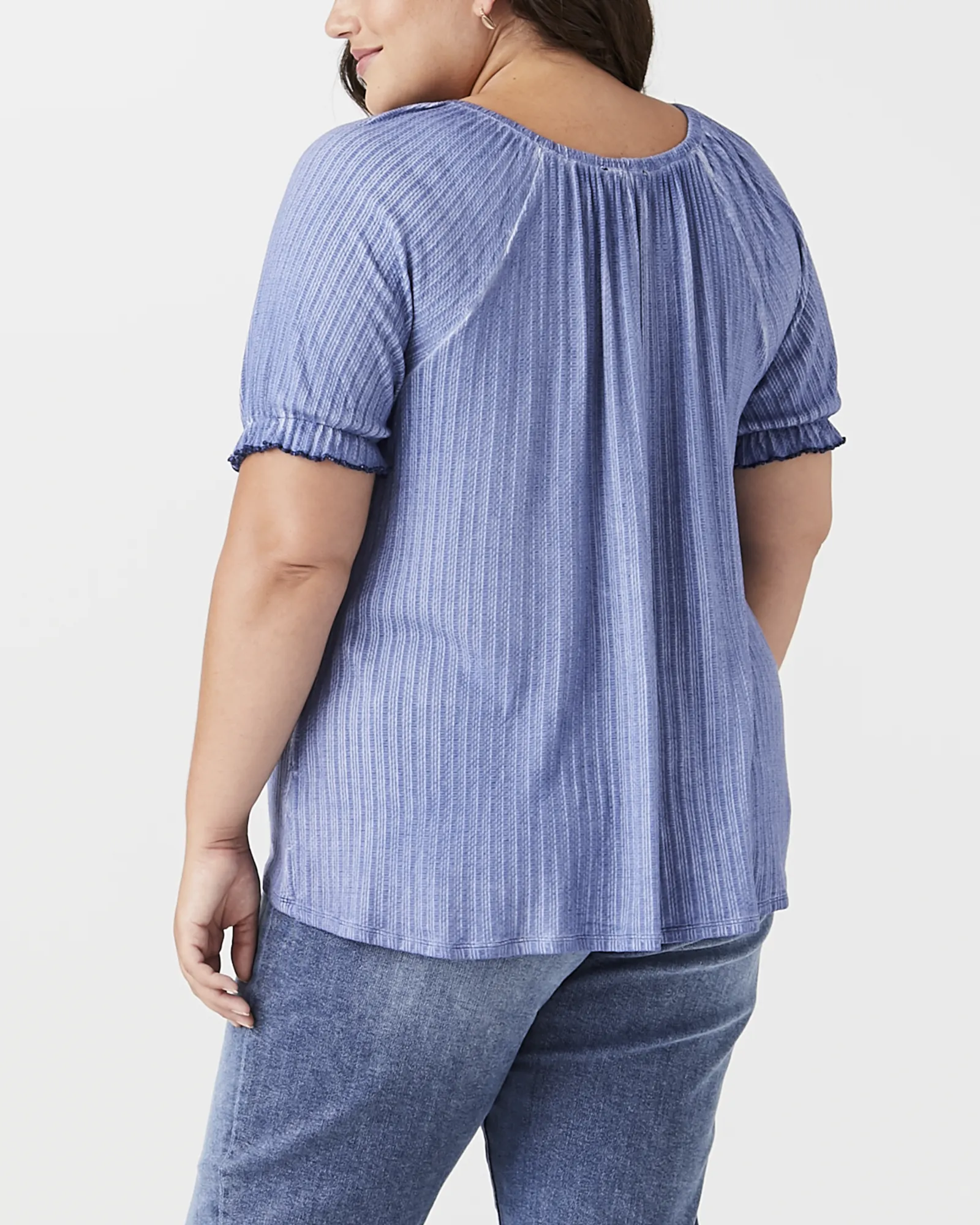 Abigail Off-The-Shoulder Blouse | Azure Blue