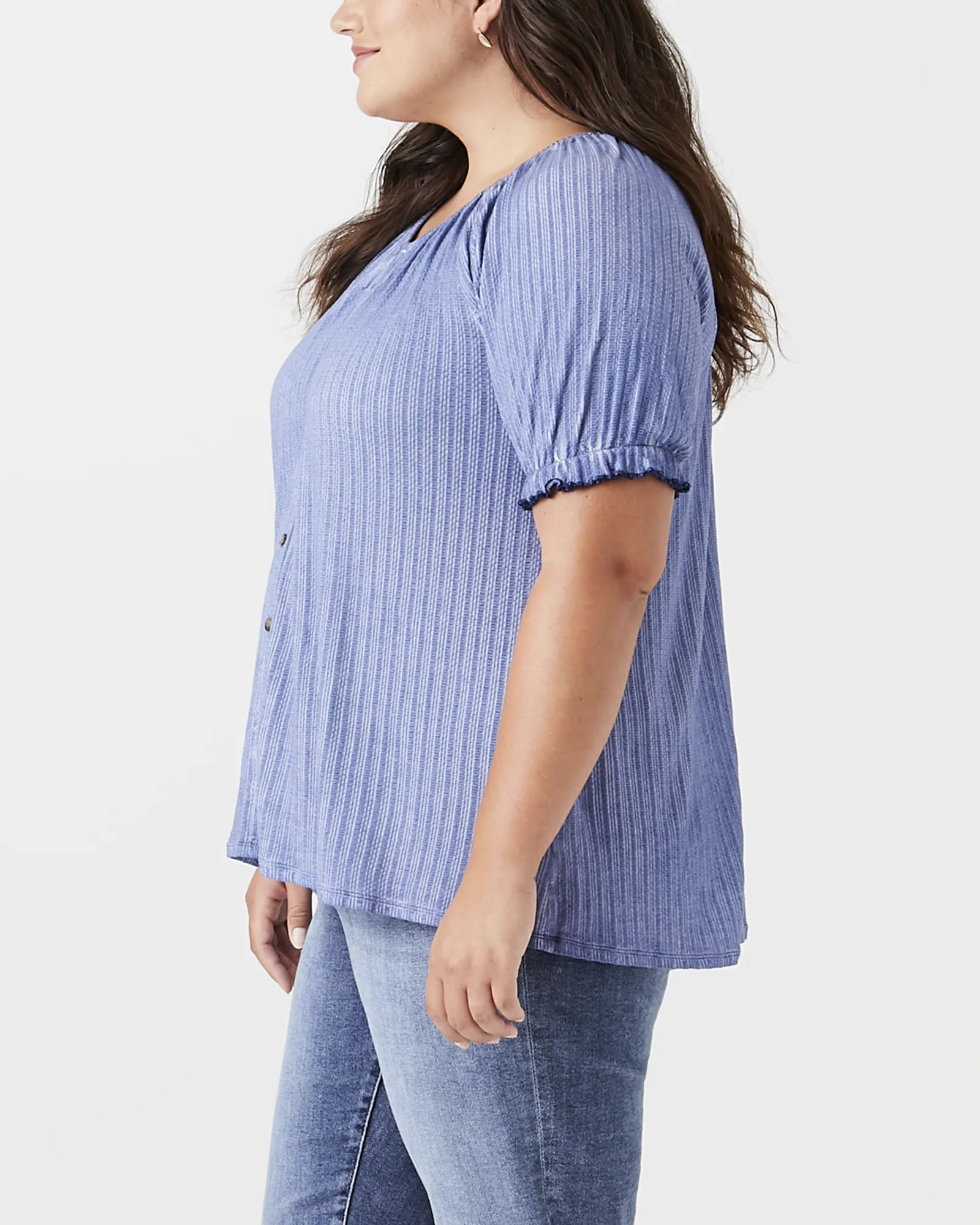 Abigail Off-The-Shoulder Blouse | Azure Blue