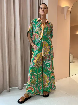 Alemais Marion Pant in Emerald