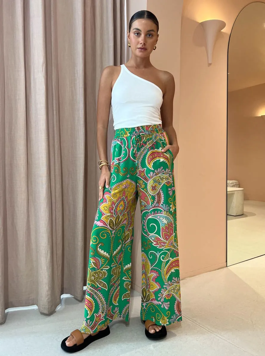Alemais Marion Pant in Emerald