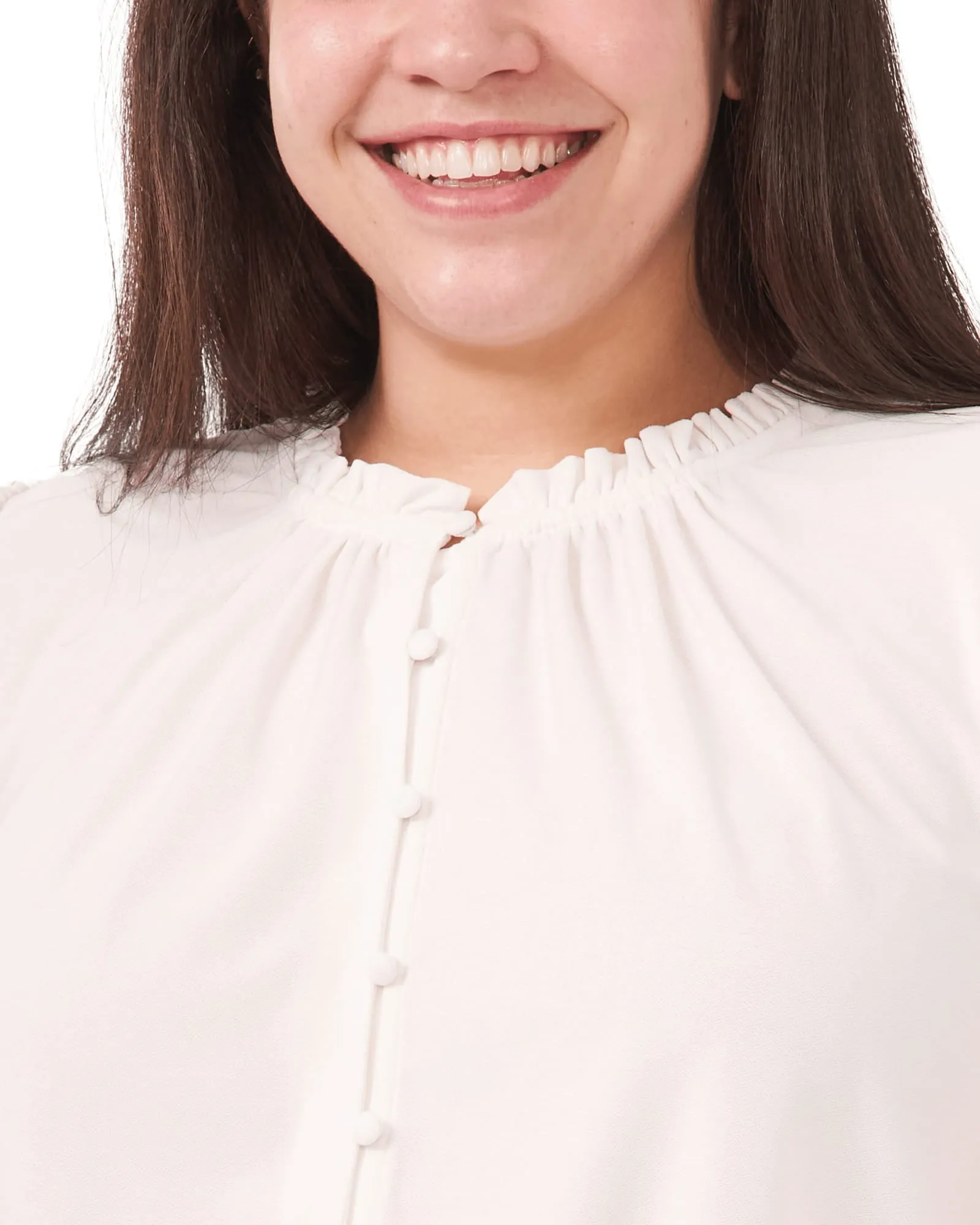 Avery Button-Front Top | SOFT ECRU