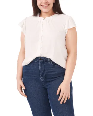 Avery Button-Front Top | SOFT ECRU