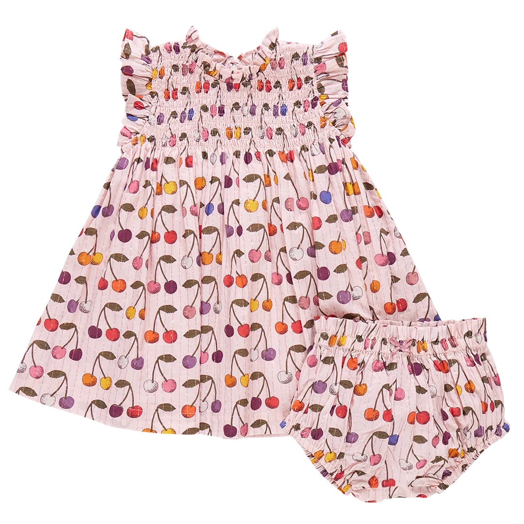 Baby Girls Stevie Dress Set - Cloud Pink Cherry