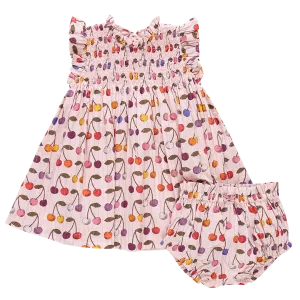 Baby Girls Stevie Dress Set - Cloud Pink Cherry