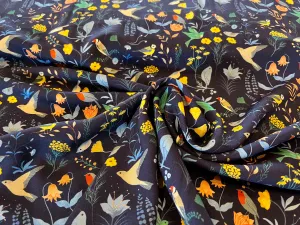 Birds of a Feather 100% Viscose Ecovero   1/4 Metre Price