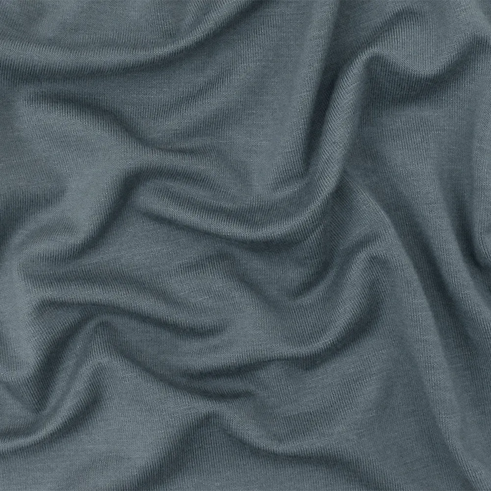 Blue Solid Stretch Super Modal Rayon Spandex Jersey Knit Fabric