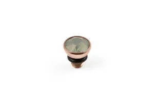 Bottone 5mm Light Grey Top Rose Gold
