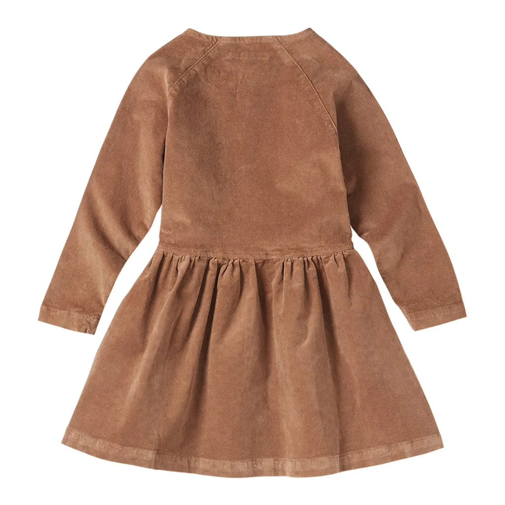 Button Dress Caramel