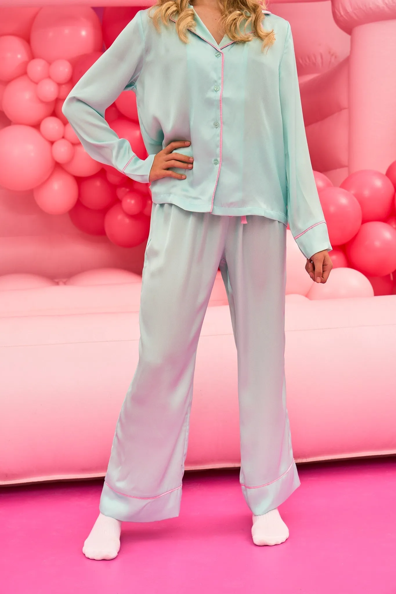 Claudia Dean PJ Set Pearl Mint