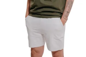 Colorful Comfy Sweatshorts-White