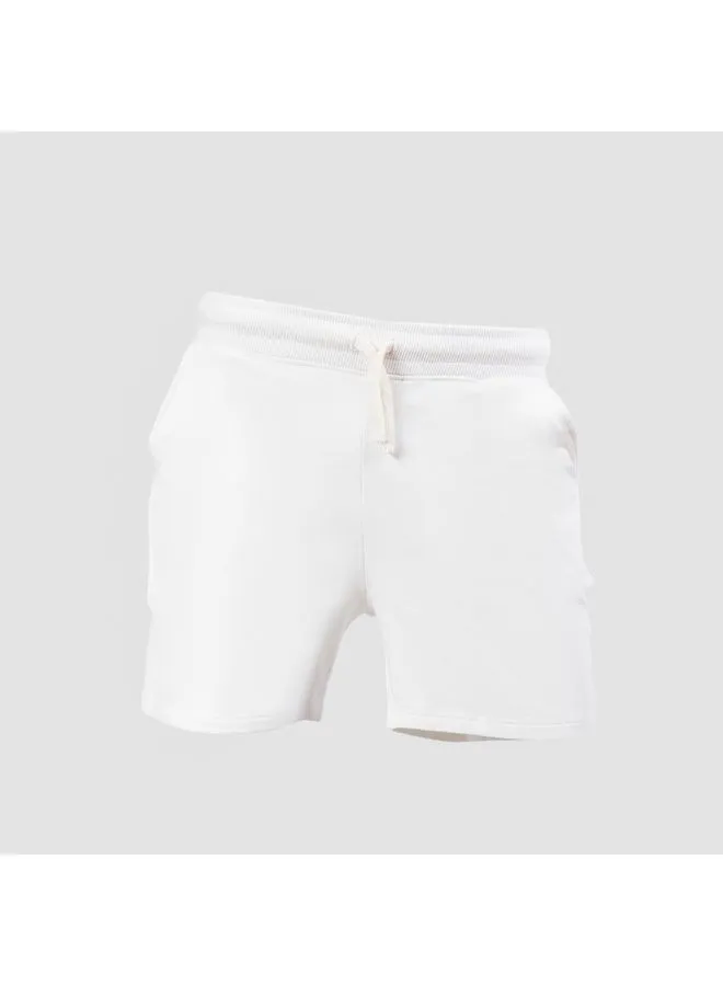 Colorful Comfy Sweatshorts-White