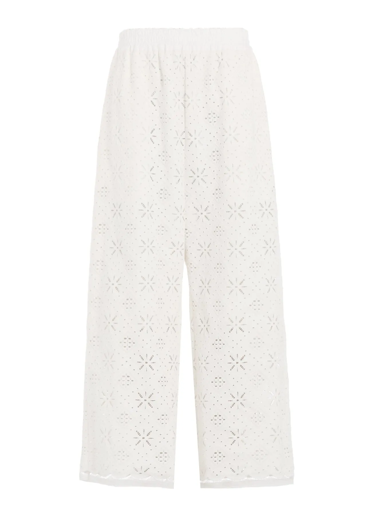 COTTON LACE WASIT ELASTIC PANTS