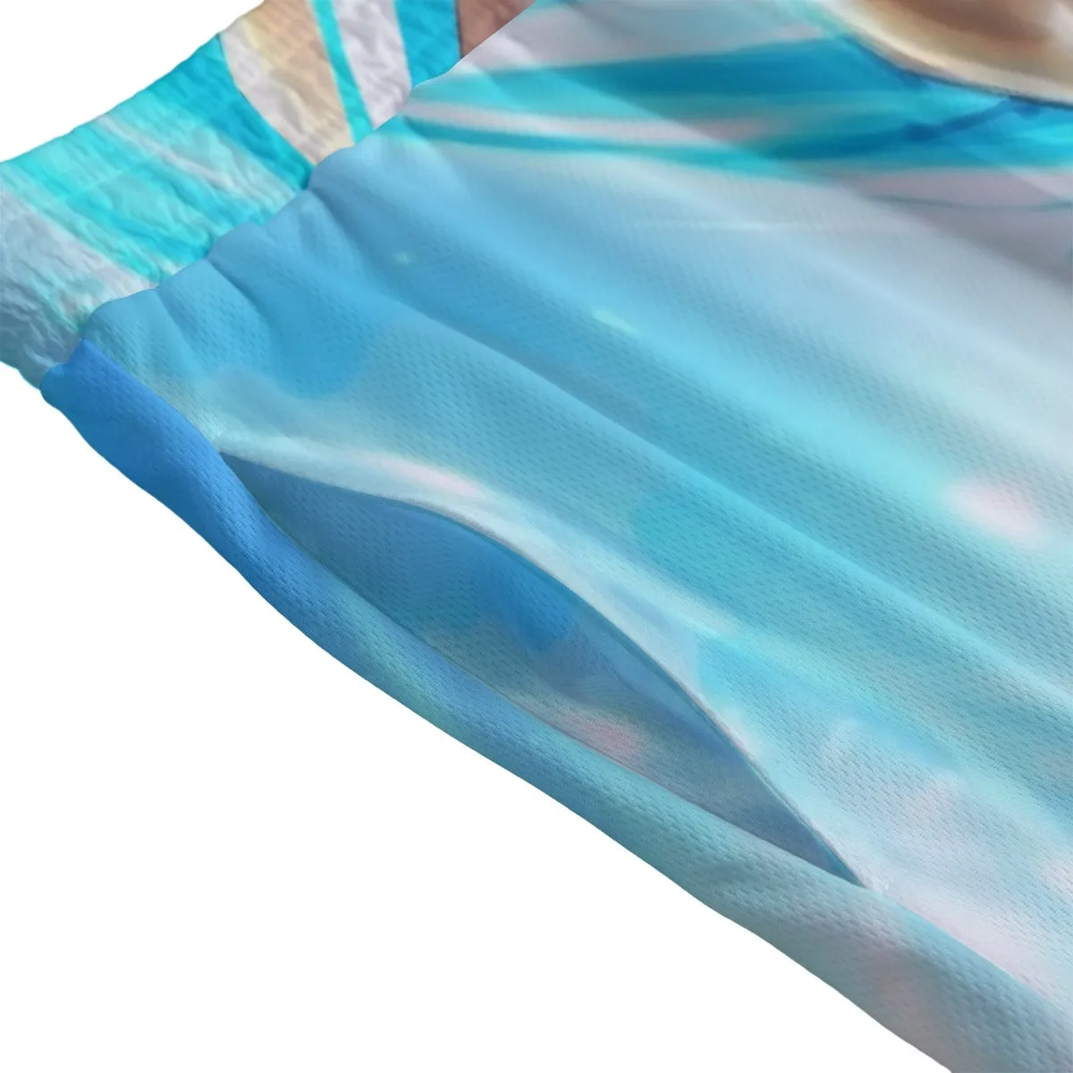 DBZ Goku God Saiyan Blue SSGSS Potara Fusion Design Trendy Mesh Shorts