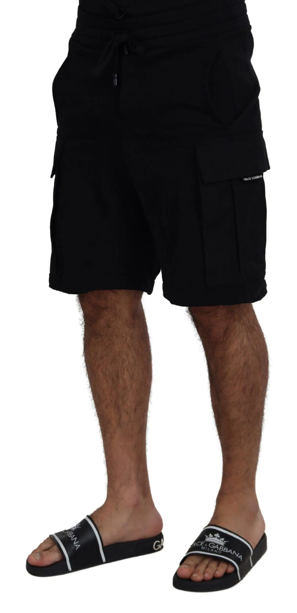 Dolce & Gabbana Sort Bomuld Bermuda Shorts