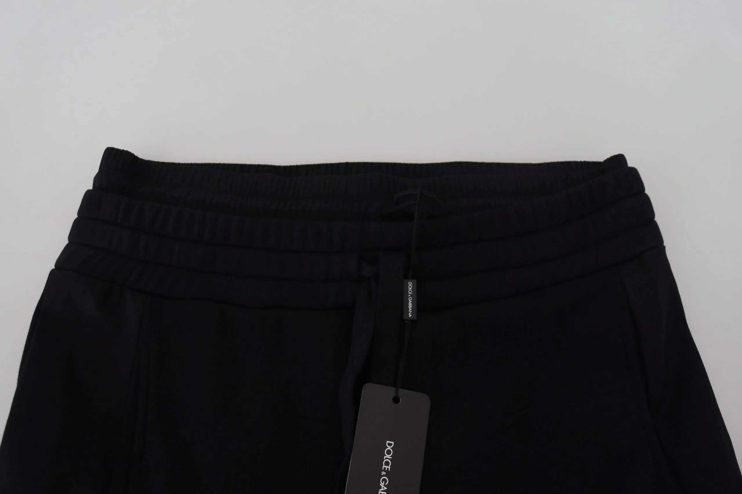 Dolce & Gabbana Sort Bomuld Bermuda Shorts