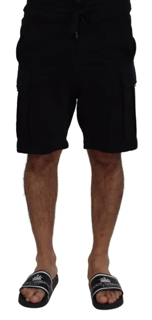 Dolce & Gabbana Sort Bomuld Bermuda Shorts