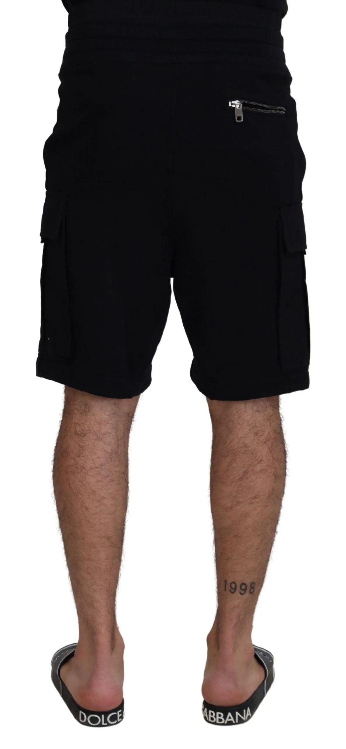 Dolce & Gabbana Sort Bomuld Bermuda Shorts
