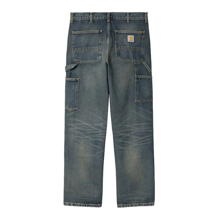 Double Knee Pant  / carhartt wip / blue worn used wash