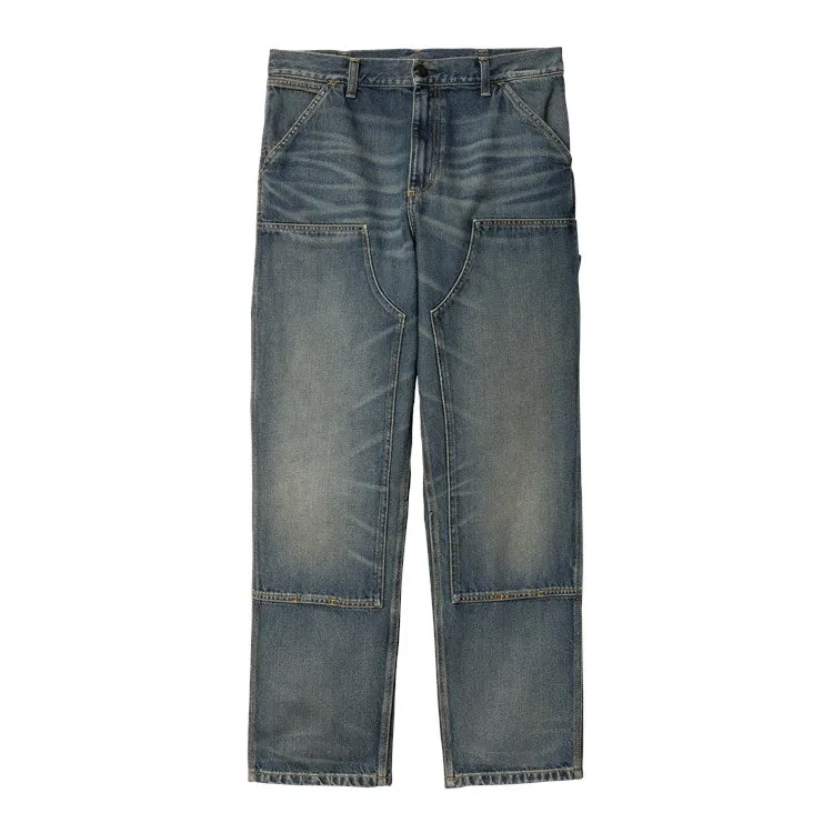 Double Knee Pant  / carhartt wip / blue worn used wash