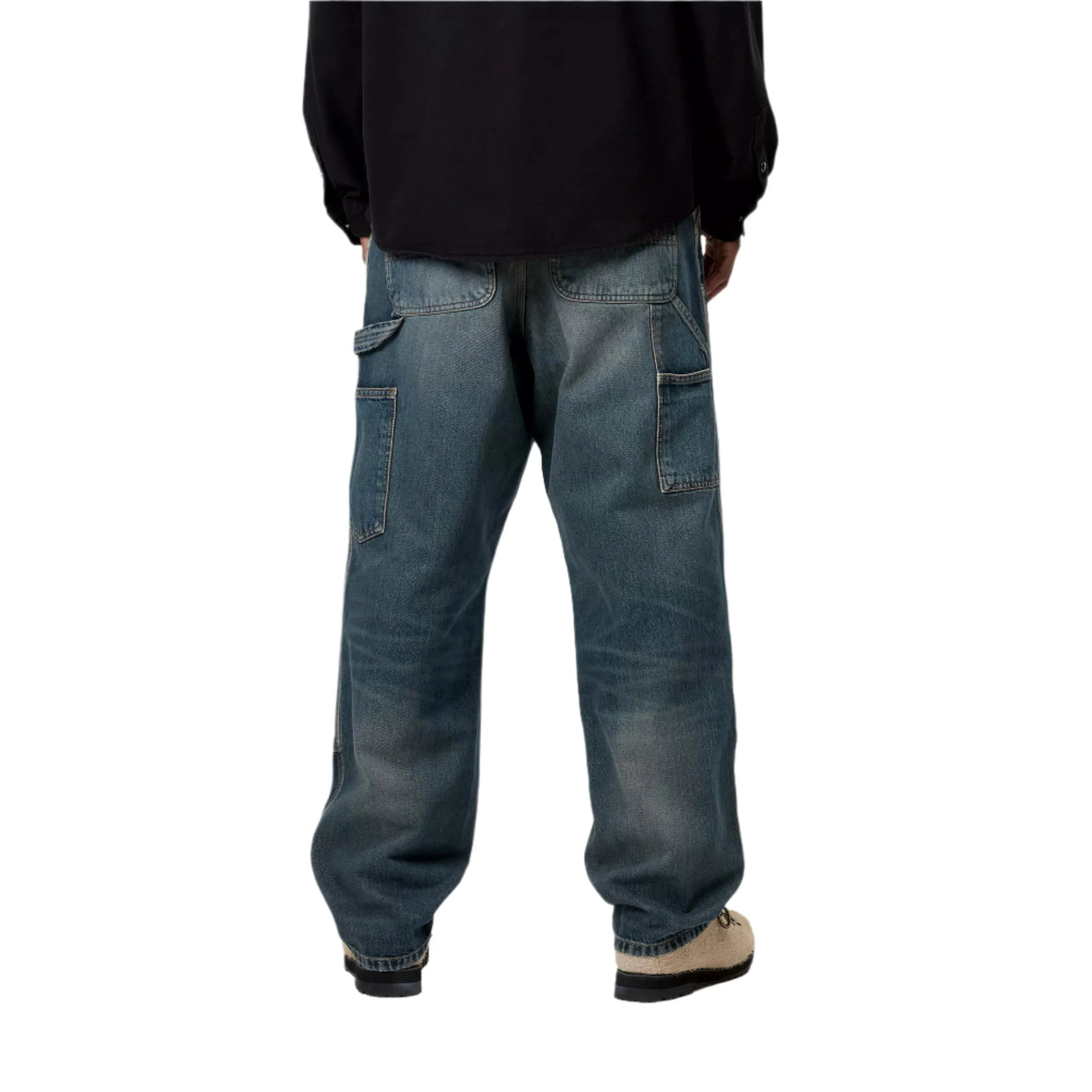Double Knee Pant  / carhartt wip / blue worn used wash