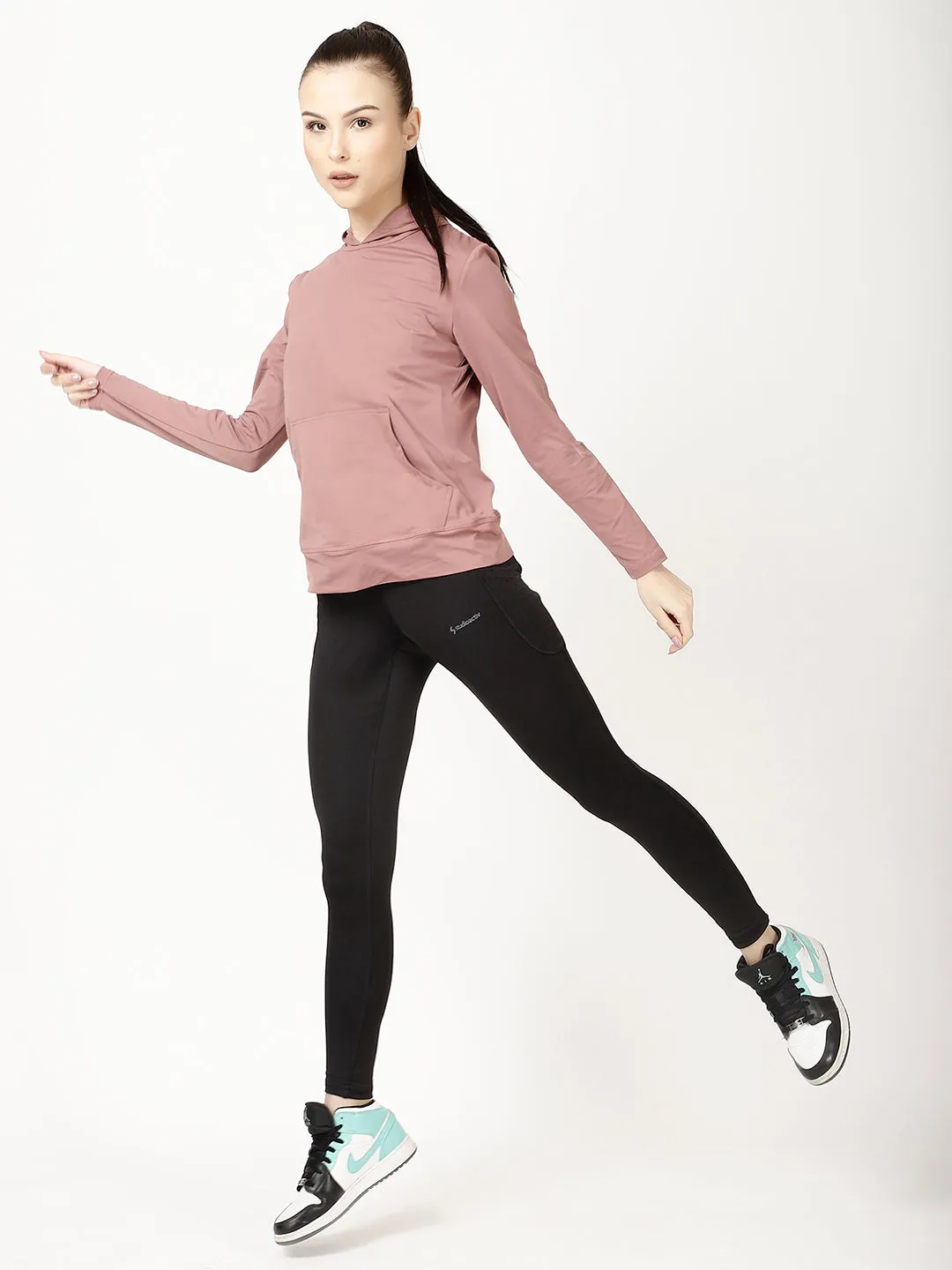 Dusty Rose Sassy Full Sleeves Hoodie