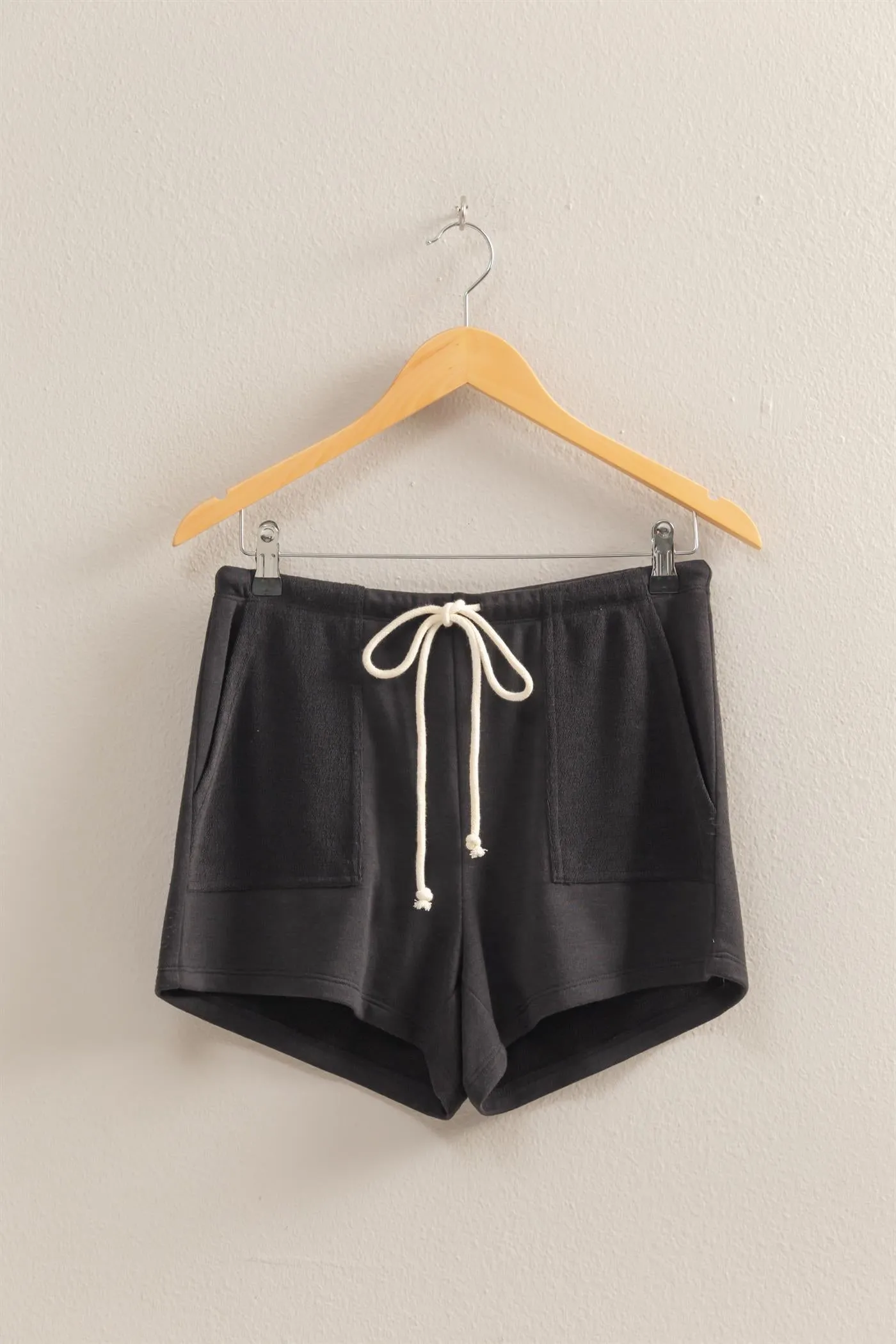 DZ25A684-Comfy Mid-Waist Drawstring Shorts