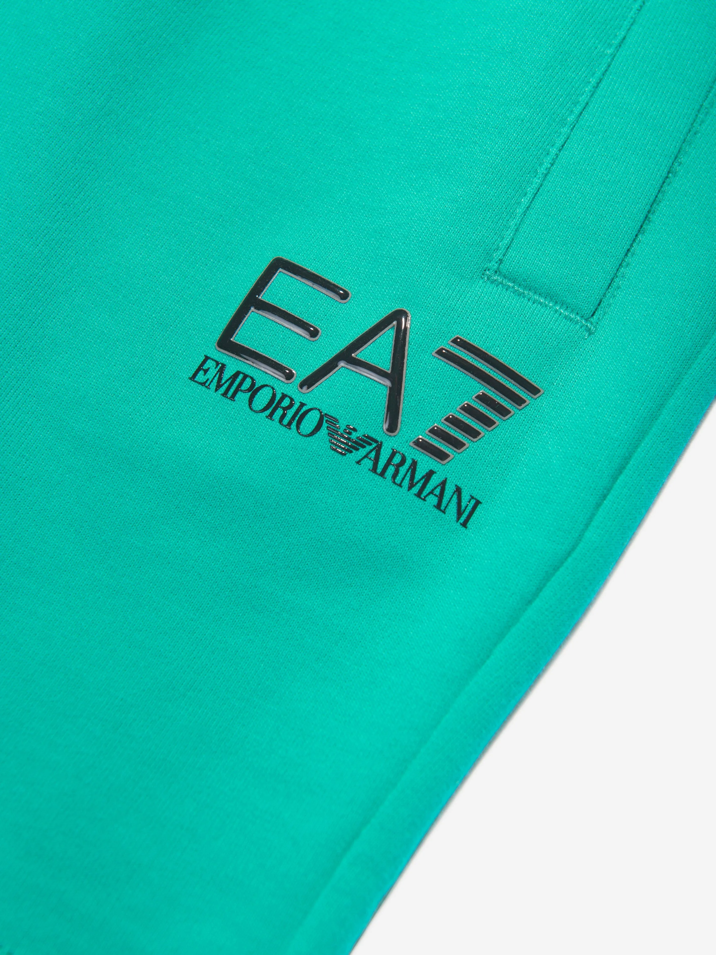 EA7 Emporio Armani Boys Logo Shorts in Green