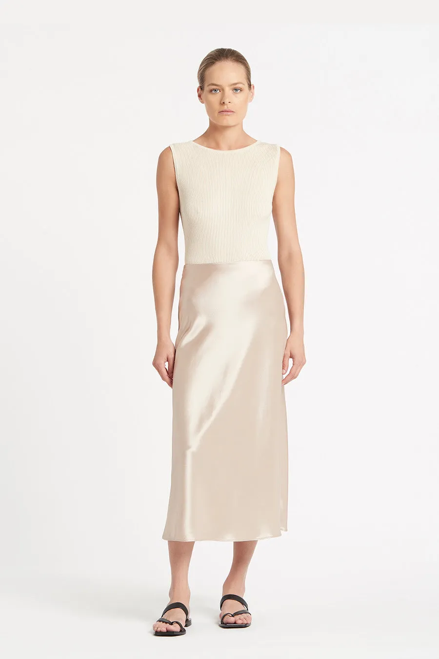 Ember Bias Skirt Frosted Almond