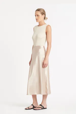 Ember Bias Skirt Frosted Almond
