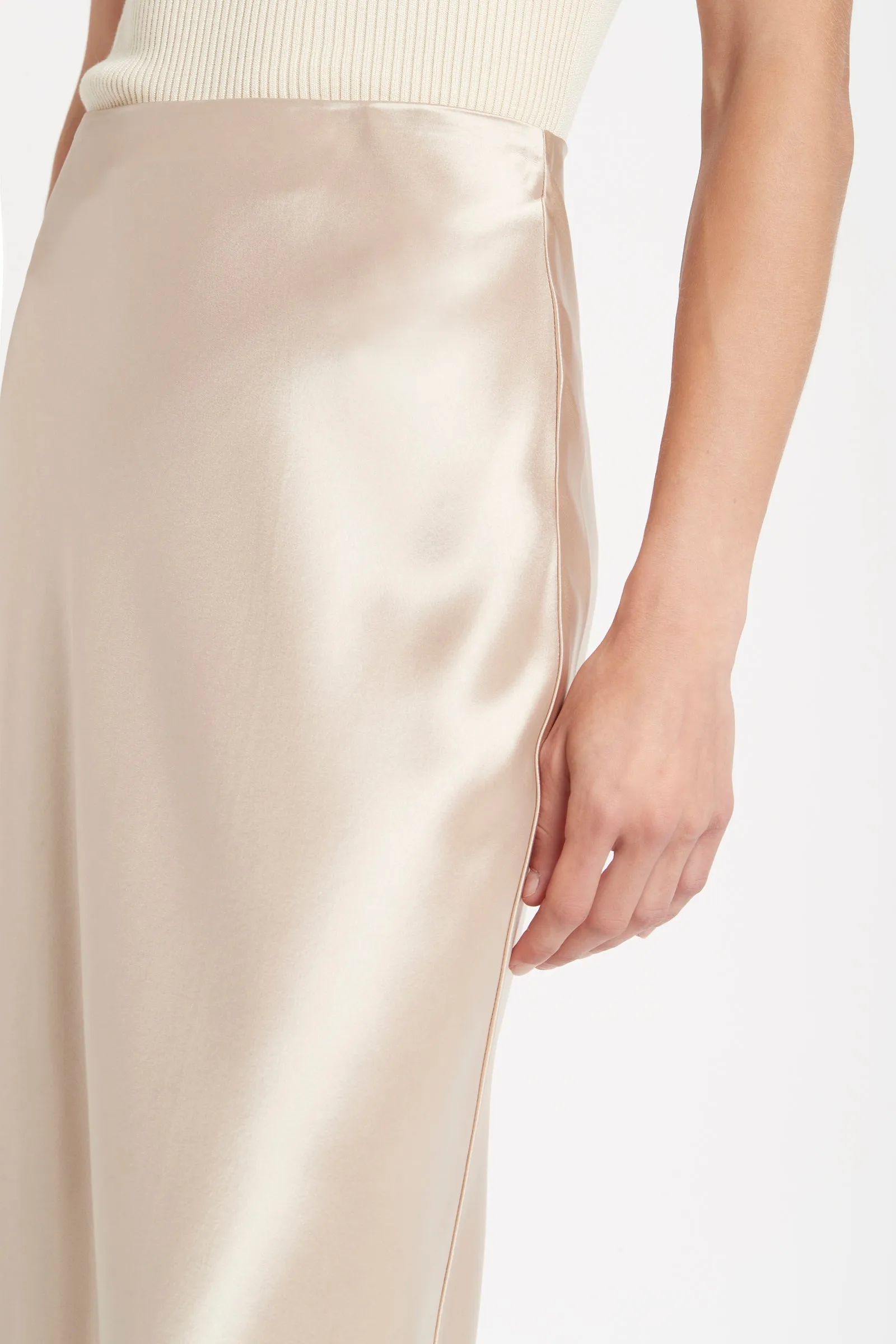 Ember Bias Skirt Frosted Almond
