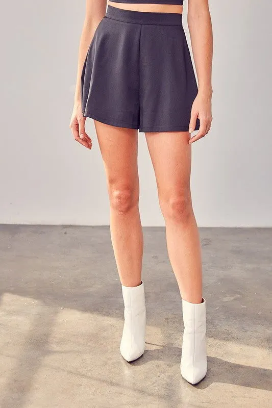 Flare Shorts in Black