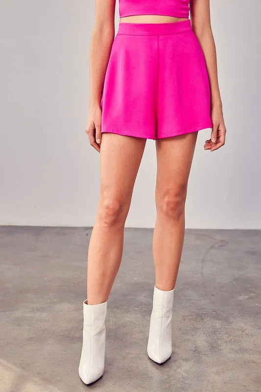 Flare Shorts in Black