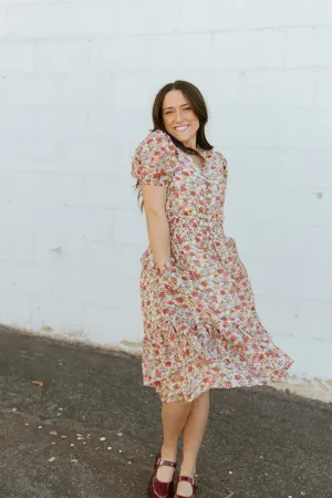 Floral Button Dress