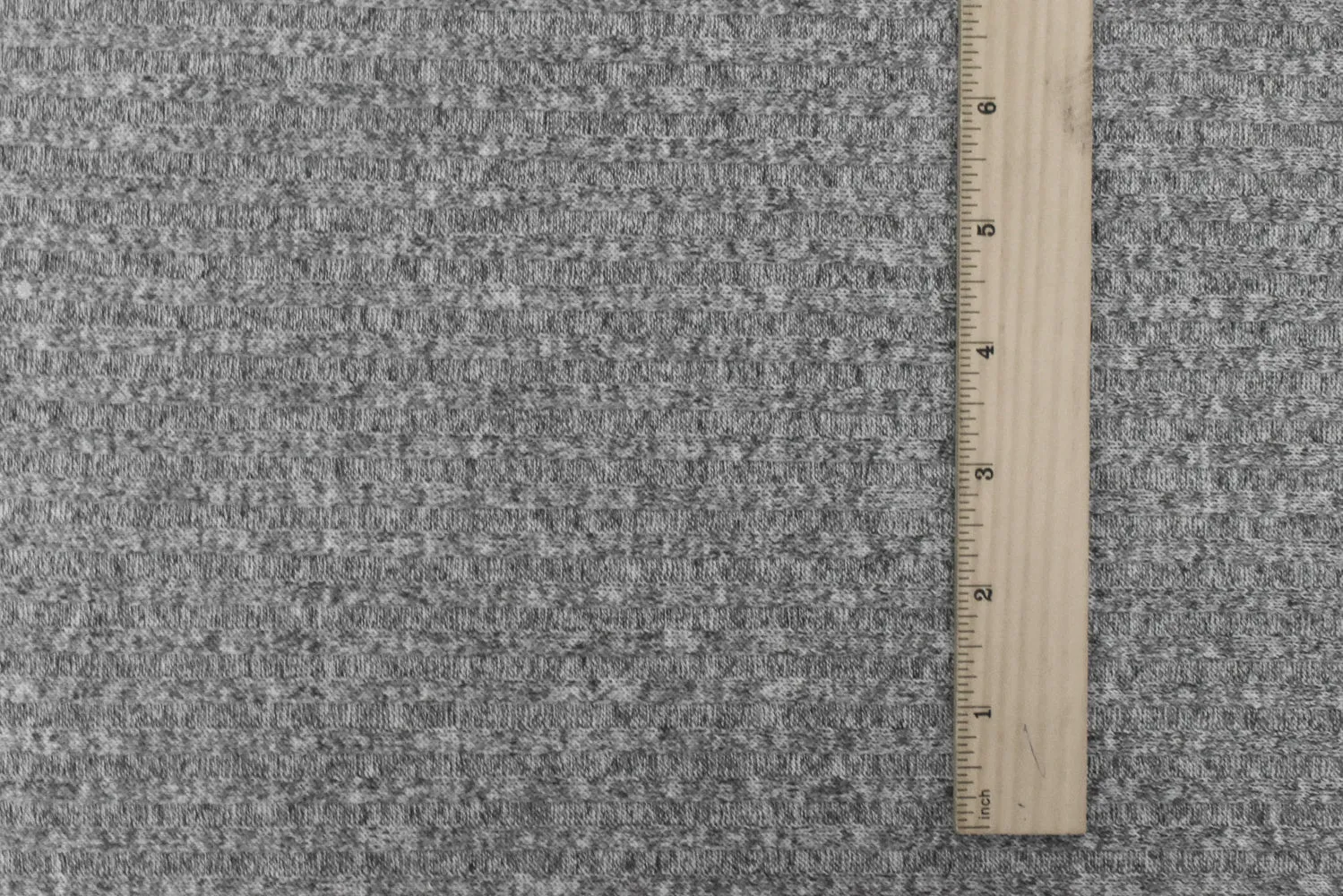 Glacier Gray-Black Texture Stretch Poly 5x4 Rib Knit Fabric
