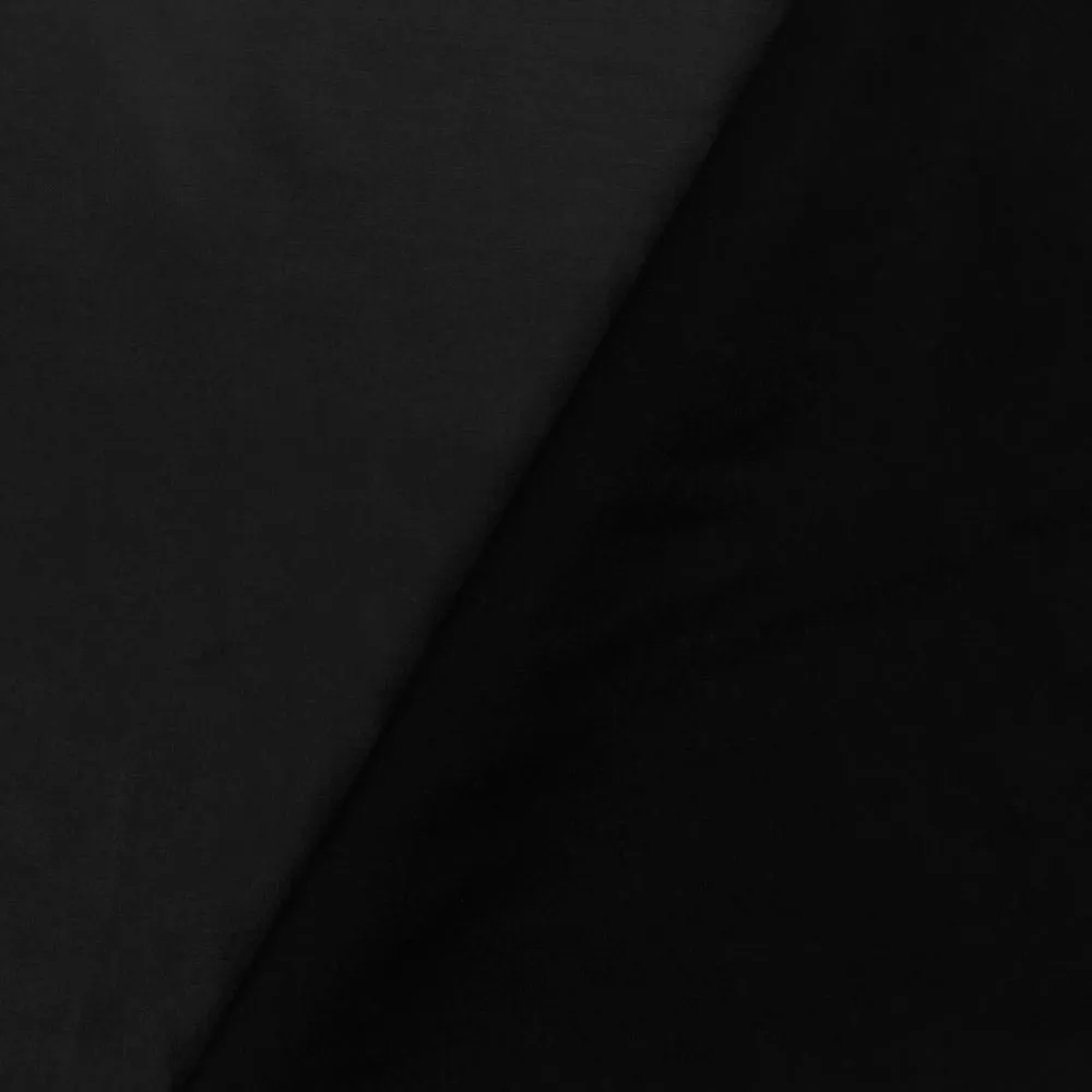 Glamour Black Solid Satin-like Activewear Stretch Jersey Knit Fabric
