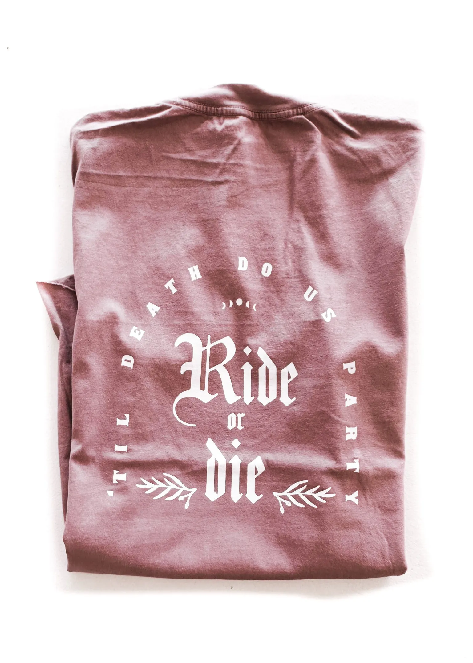 GOTHIC RIDE OR DIE SIDE SLIT TEE