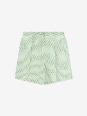 Gucci Boys Striped Bermuda Shorts in Green