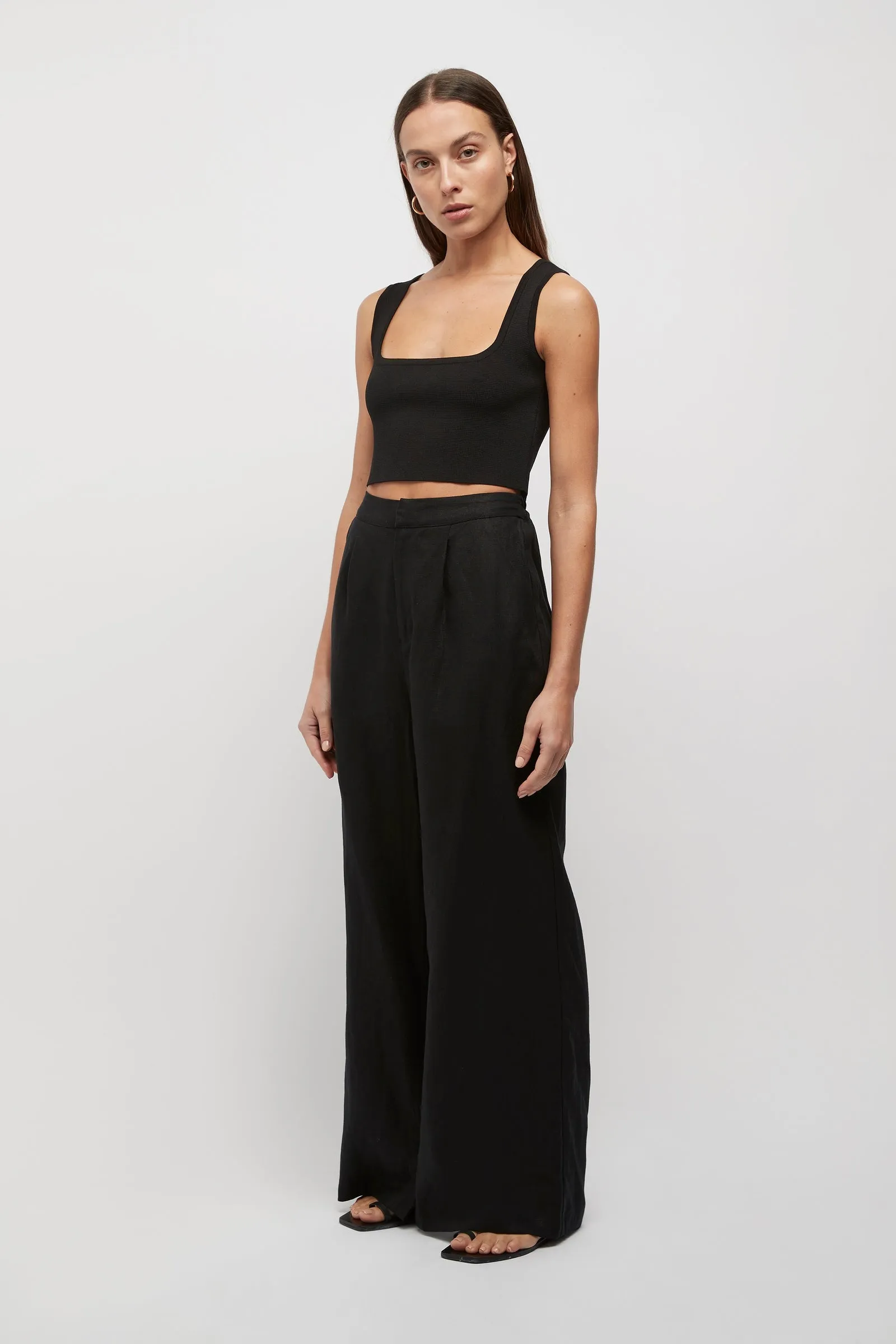 Hayworth Linen Split Trousers