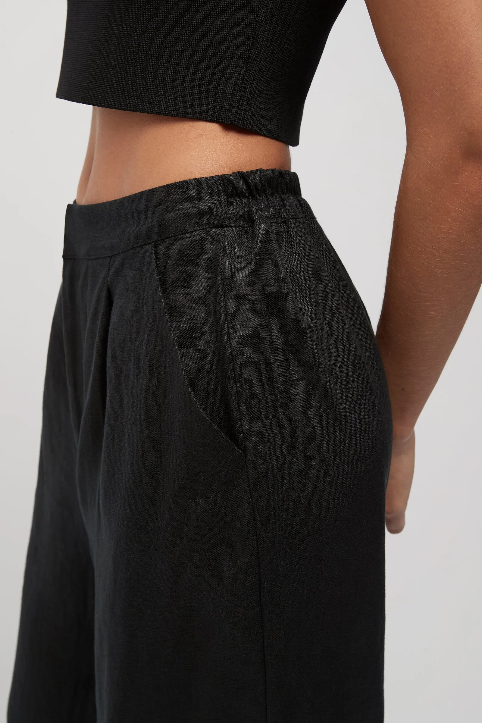 Hayworth Linen Split Trousers