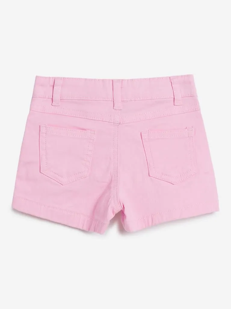 HOP Kids Pink Sequinned Shorts