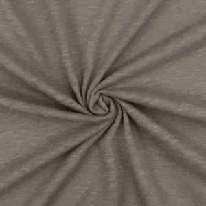Latte Taupe Brown Slub Stretch Jersey Knit Fabric