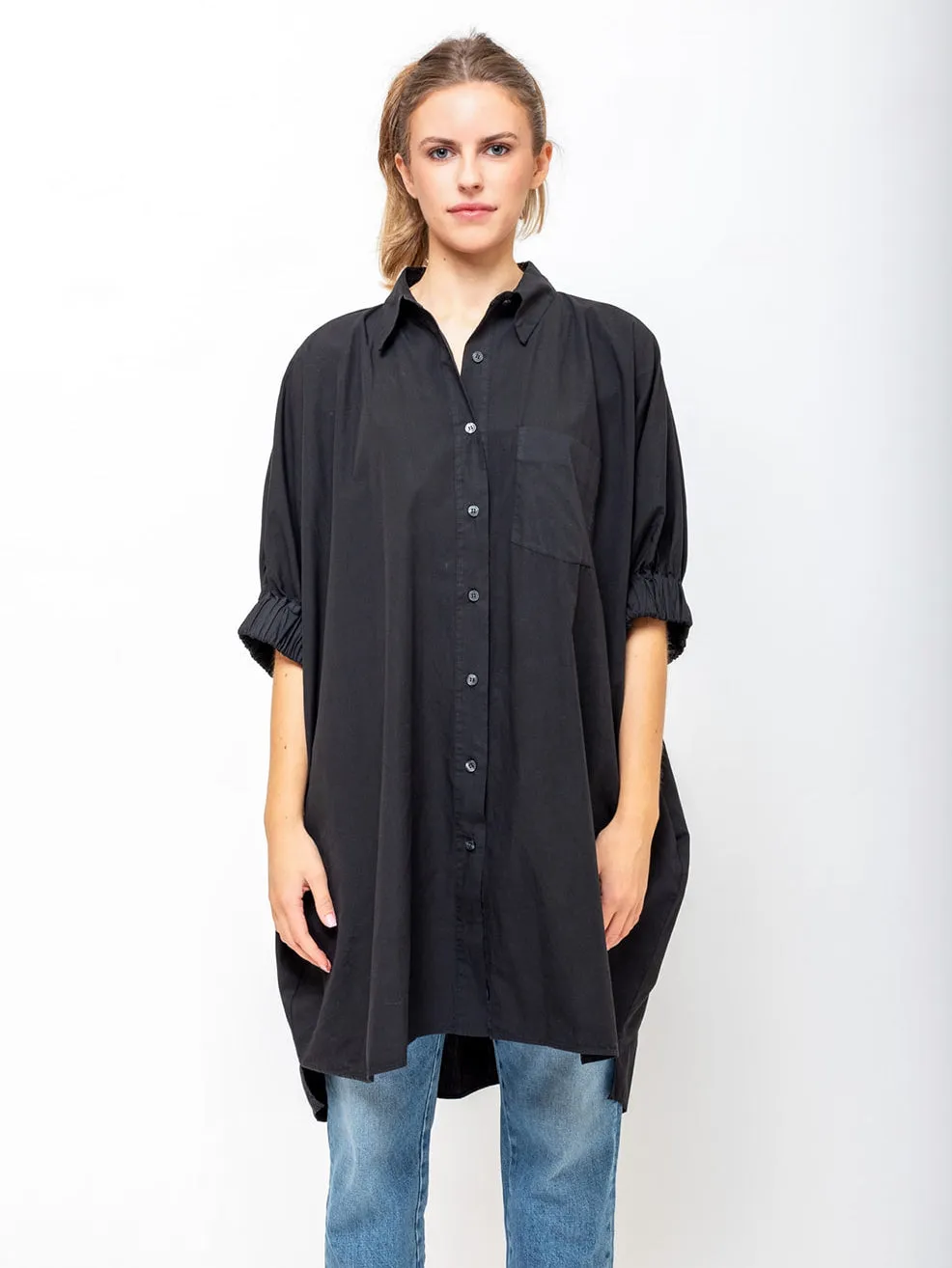 Le Shirt - Black Poplin