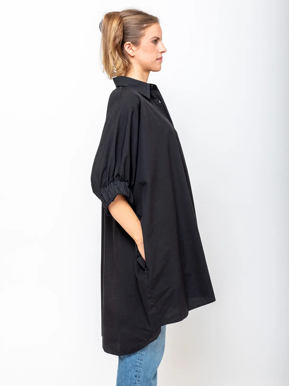 Le Shirt - Black Poplin