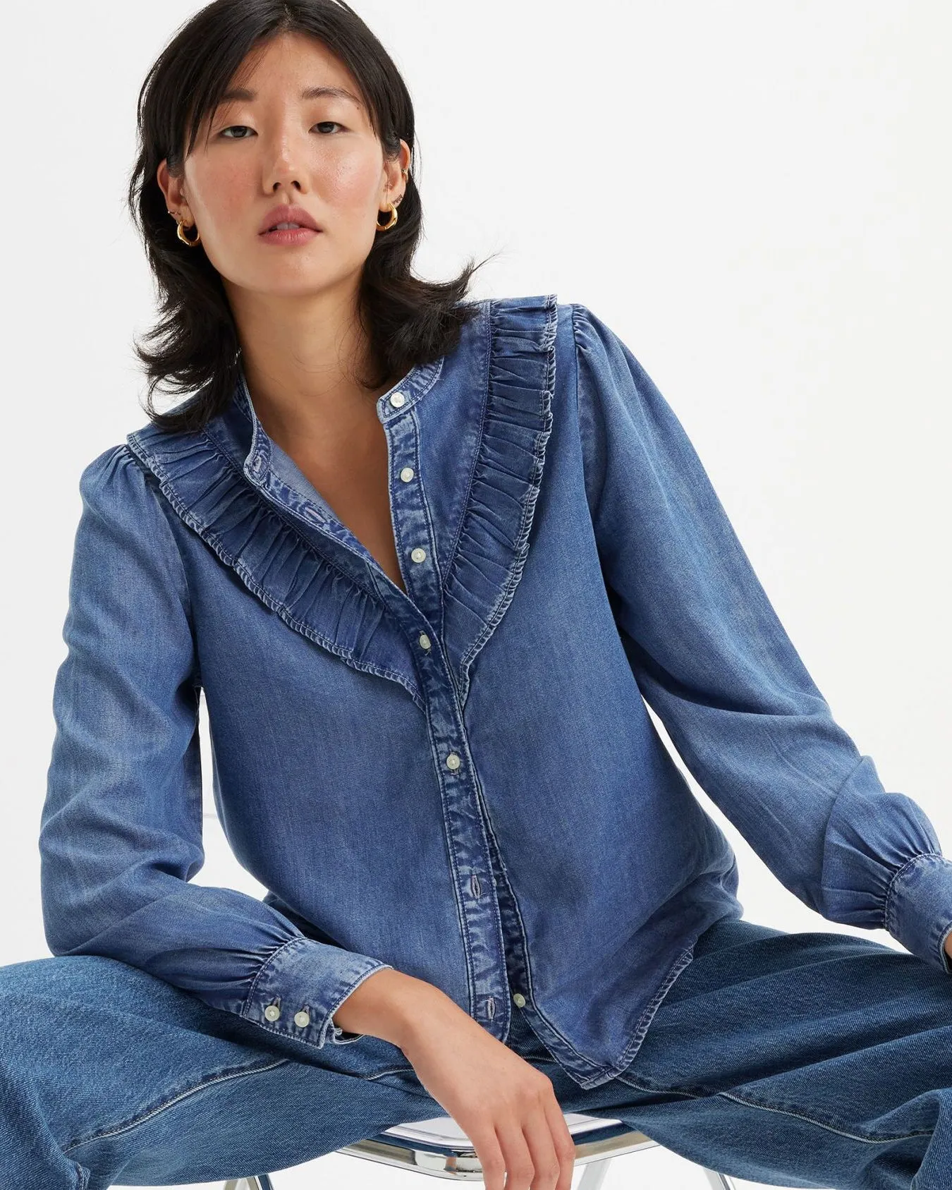Levi's® Womens Carinna Denim Blouse - In Patches 2
