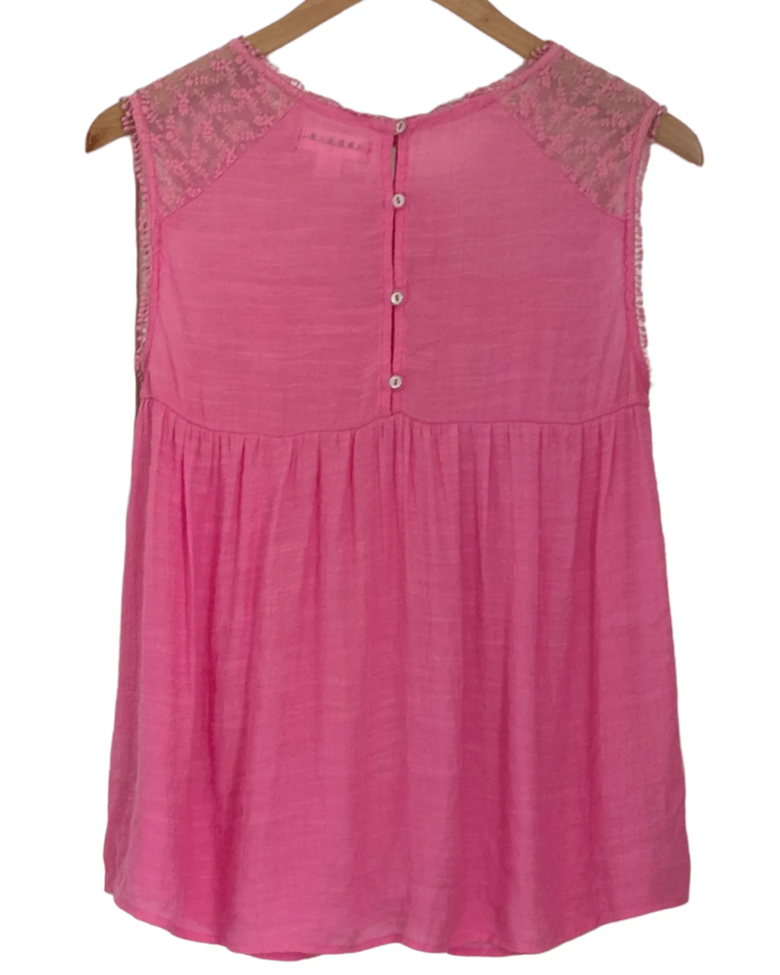 Light Summer Peony Crochet Lace Sleeveless Top