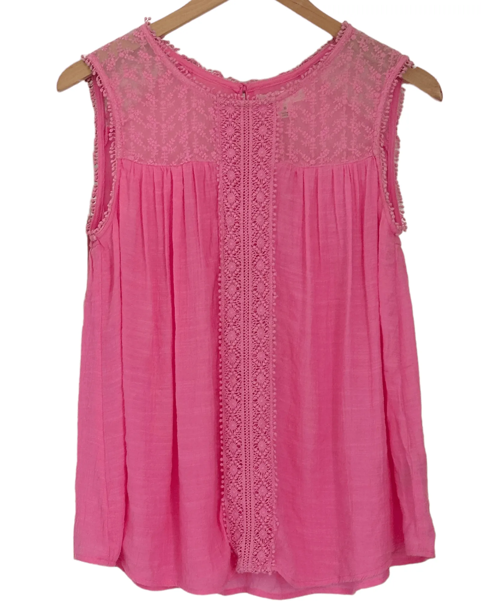 Light Summer Peony Crochet Lace Sleeveless Top
